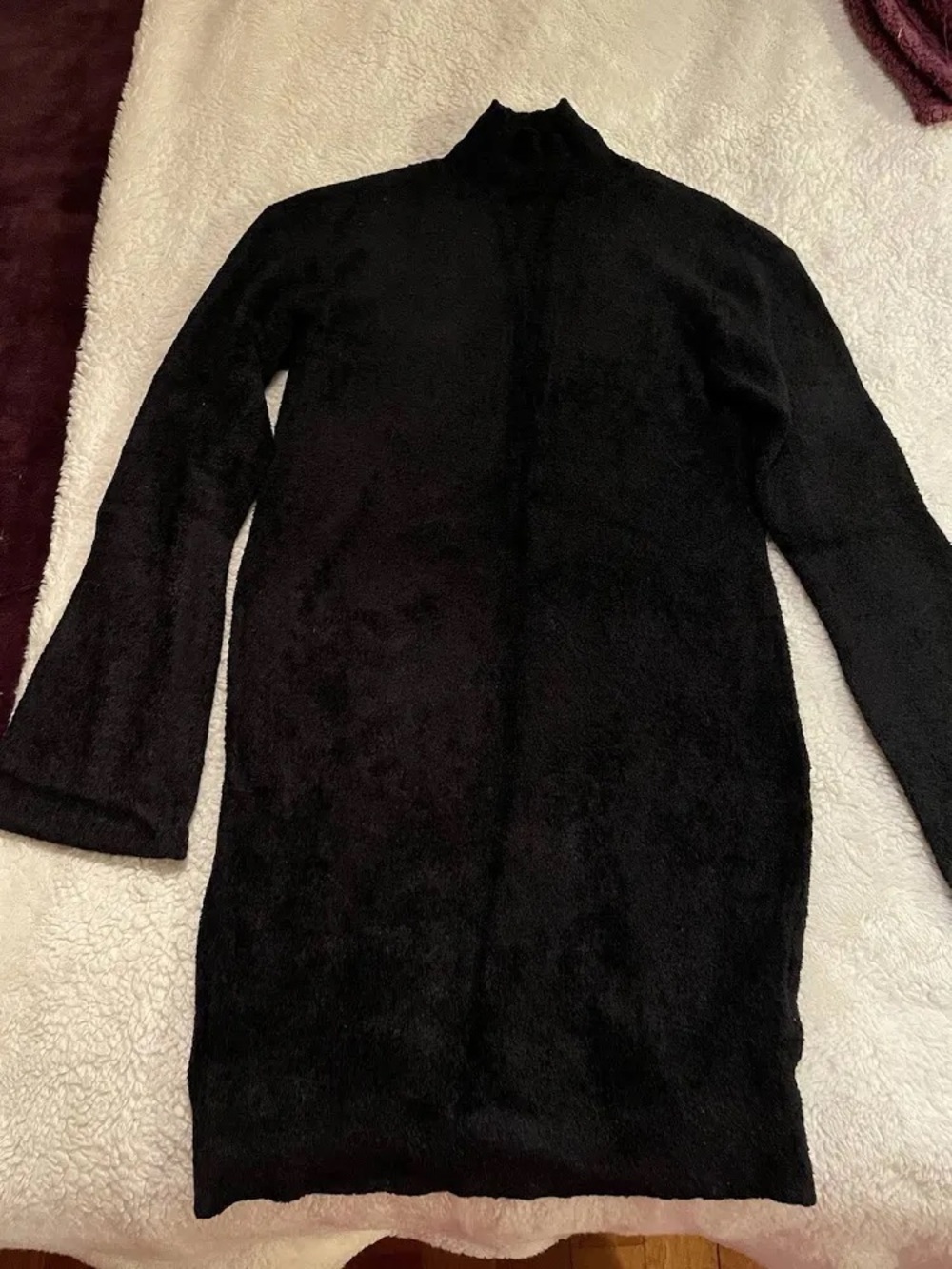 Express Mock Neck Plush Sweater Dress